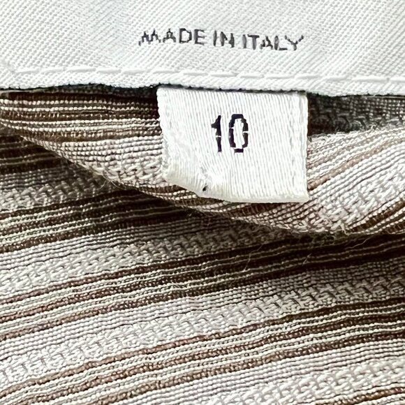 $869 Authentic ARMANI COLLEZIONI Made in ITALY Ruffled Sleeveless SILK Top Sz.10 - Picture 6 of 12